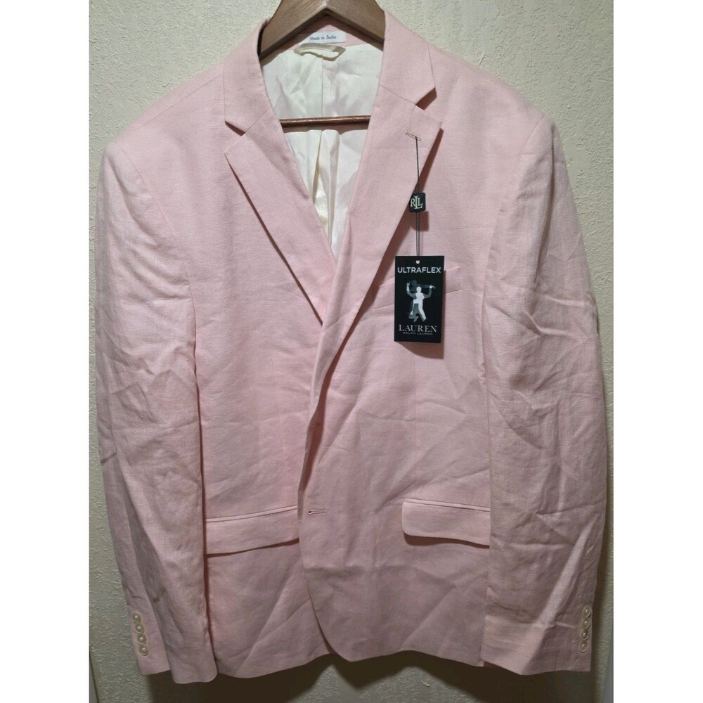 New NWT Ralph Lauren Lassiter 100% Linen Blazer Mens 44Long Ultraflex Sport Coat